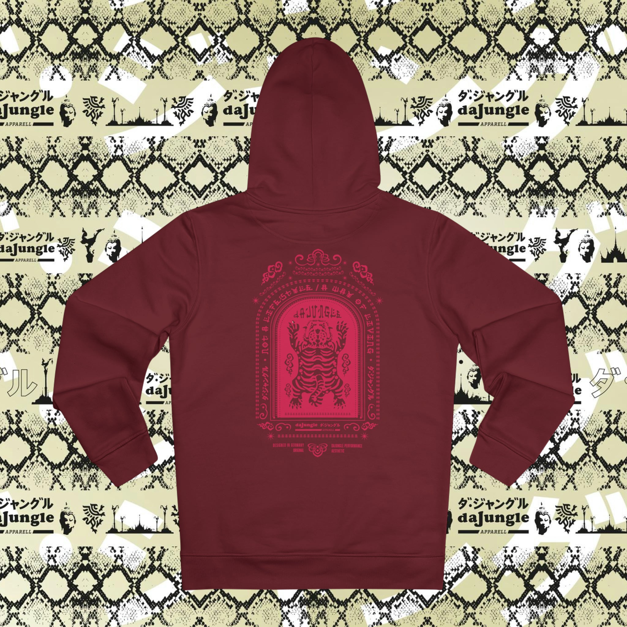 DaJungle Tiger's spirit red cruiser hoodie