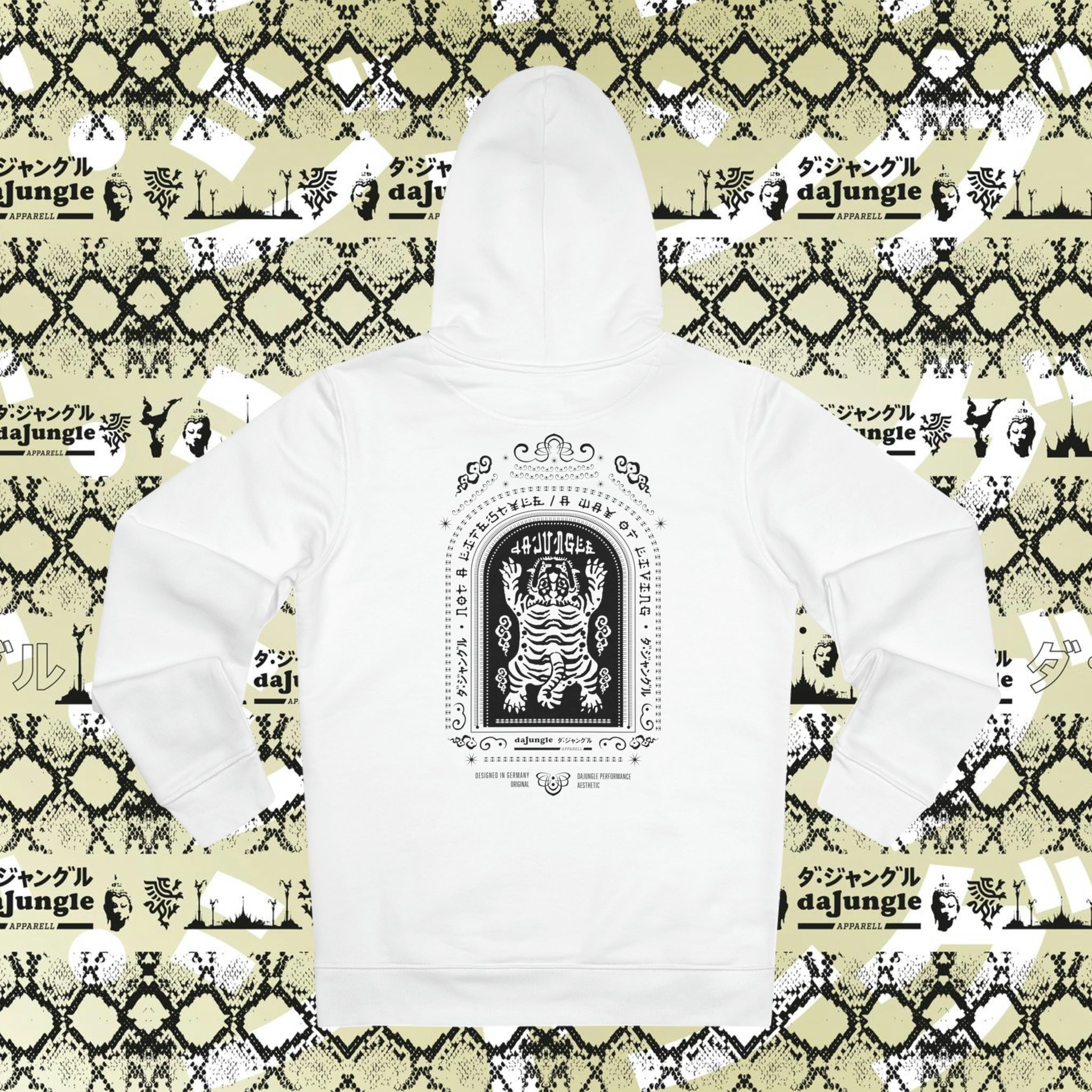 DaJungle Tiger's spirit black cruiser hoodie