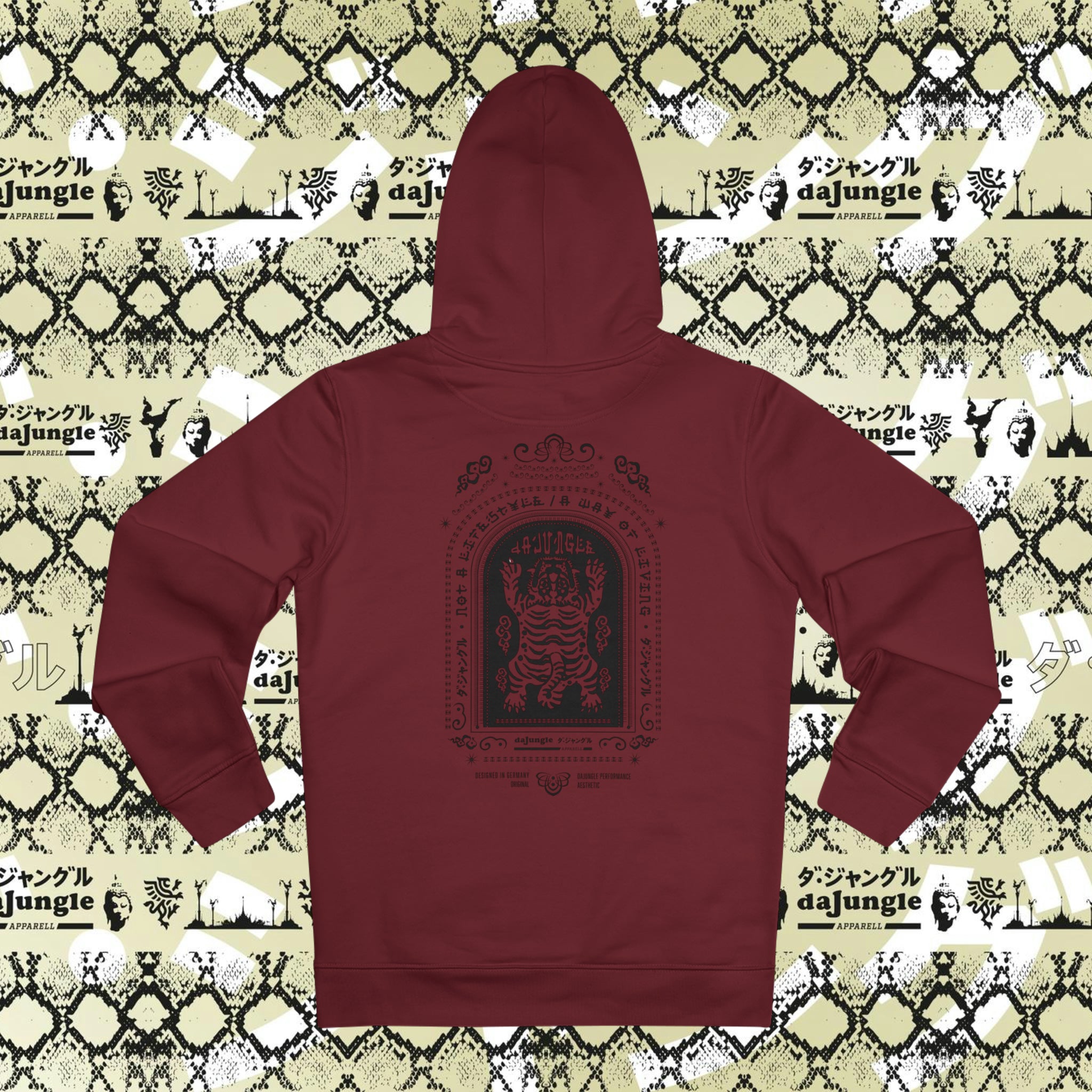 DaJungle Tiger's spirit black cruiser hoodie