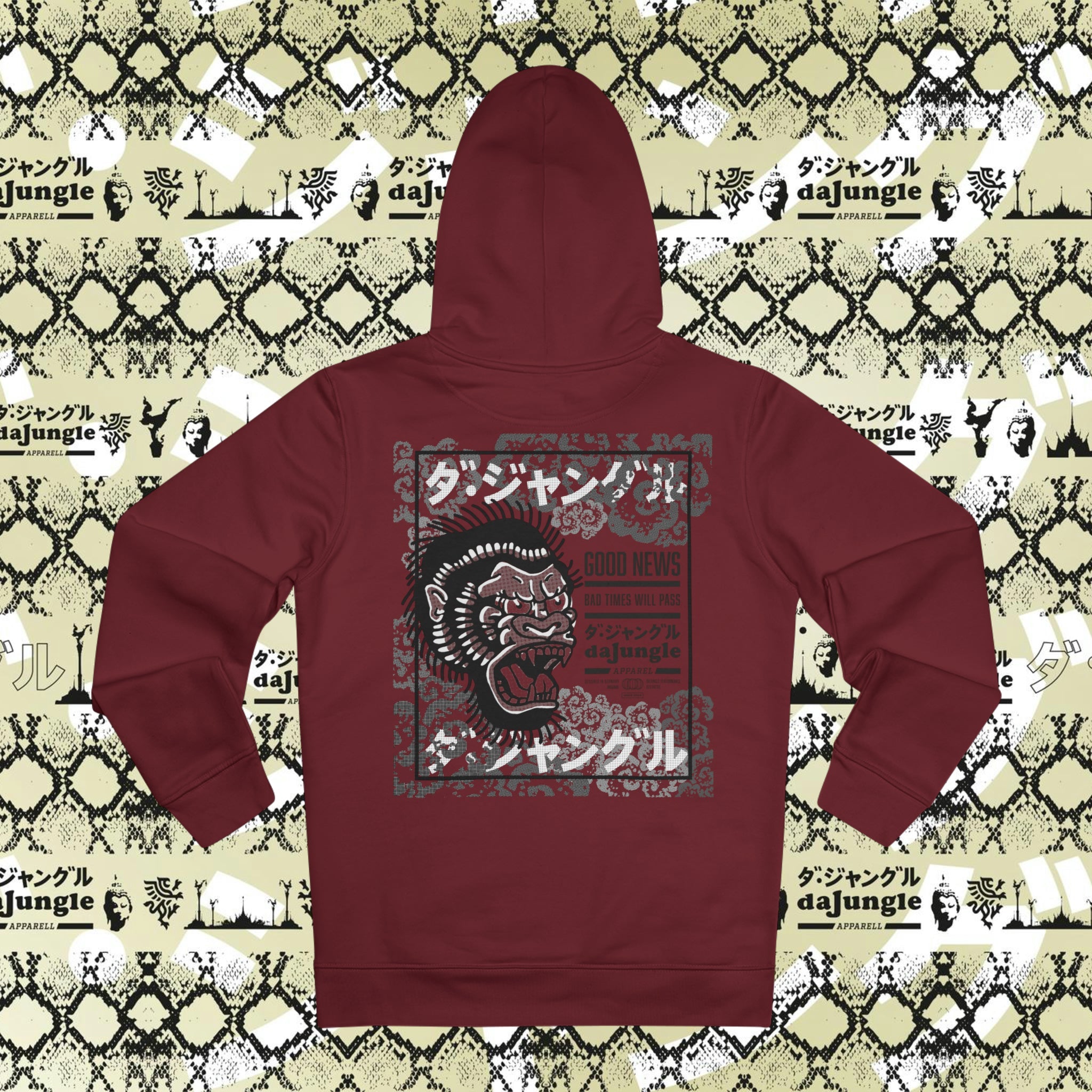 DaJungle Gorila black Cruiser Hoodie - DaJungle