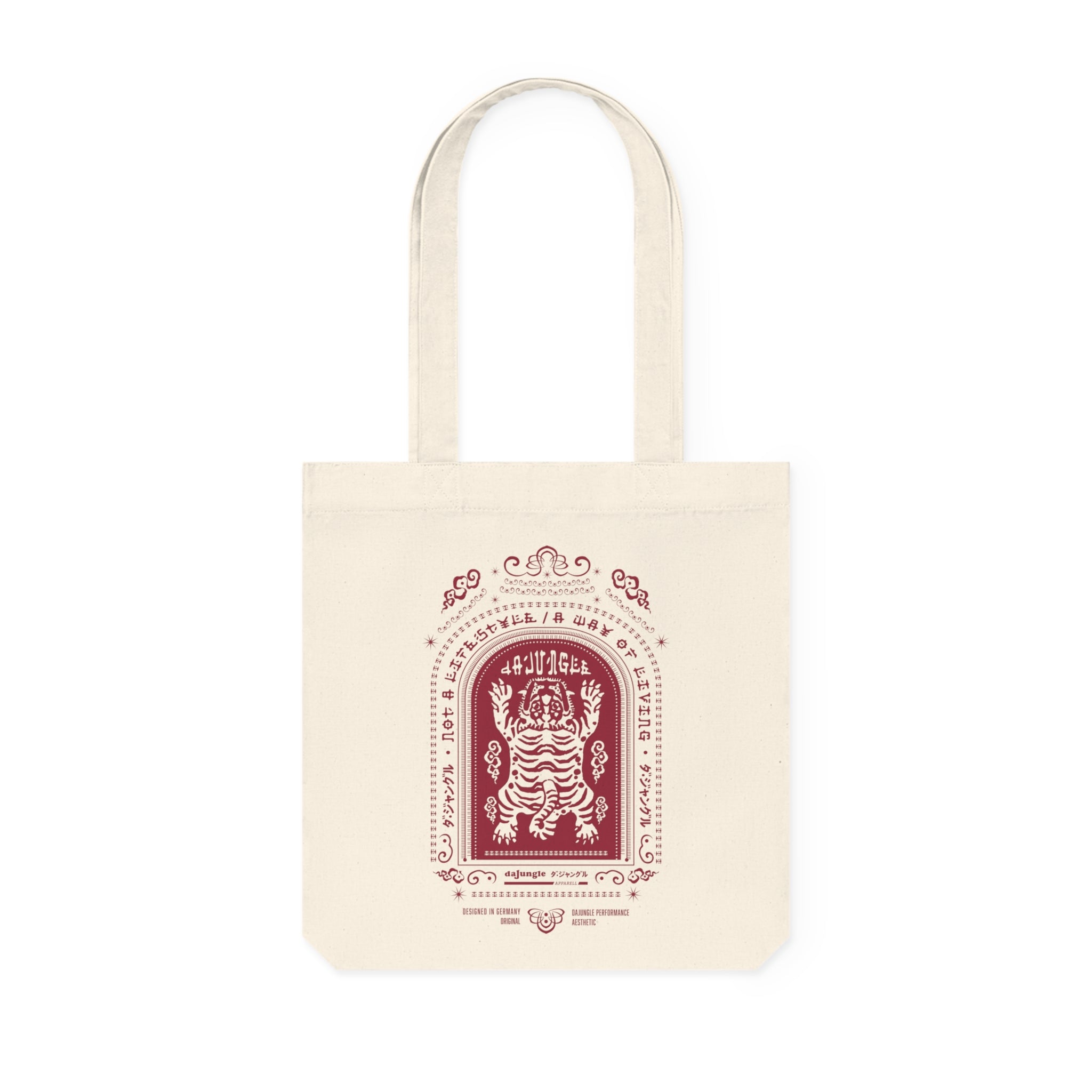 DaJungle Tiger´s spirit red Woven Tote Bag