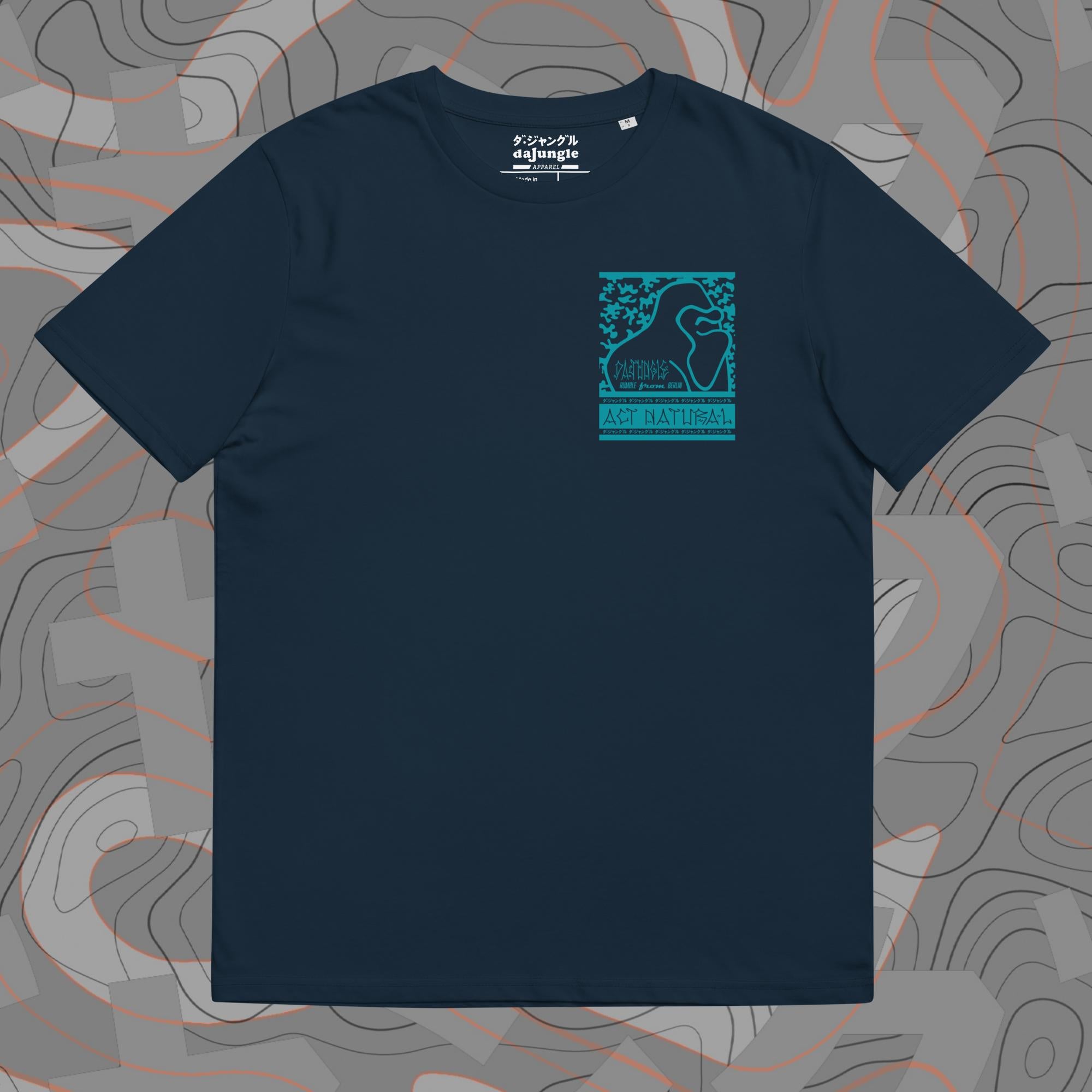 DaJungle Gorilaa turquoise Organic T-Shirt