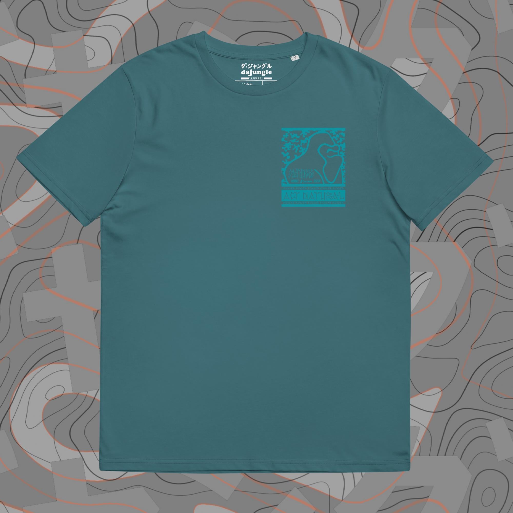 DaJungle Gorilaa turquoise Organic T-Shirt